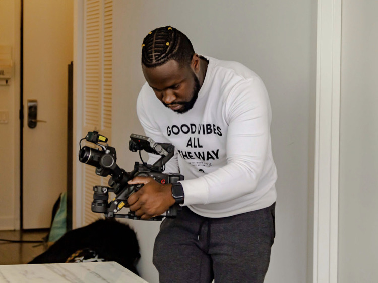 azeez filming for upscale films